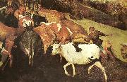 Pieter Bruegel detalj fran hjorden drives drives hem,oktober eller november Germany oil painting artist